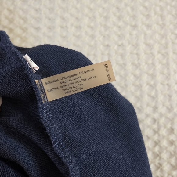 Sundays Navy Mila Puff Sleeve V-Neck Mini Casual Dress, Size Small - Picture 6 of 6